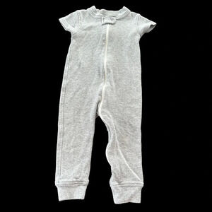 Owlivia Baby Size 12-18 months Gray Organic Cotton Zip Up One Piece Sleeper Grey